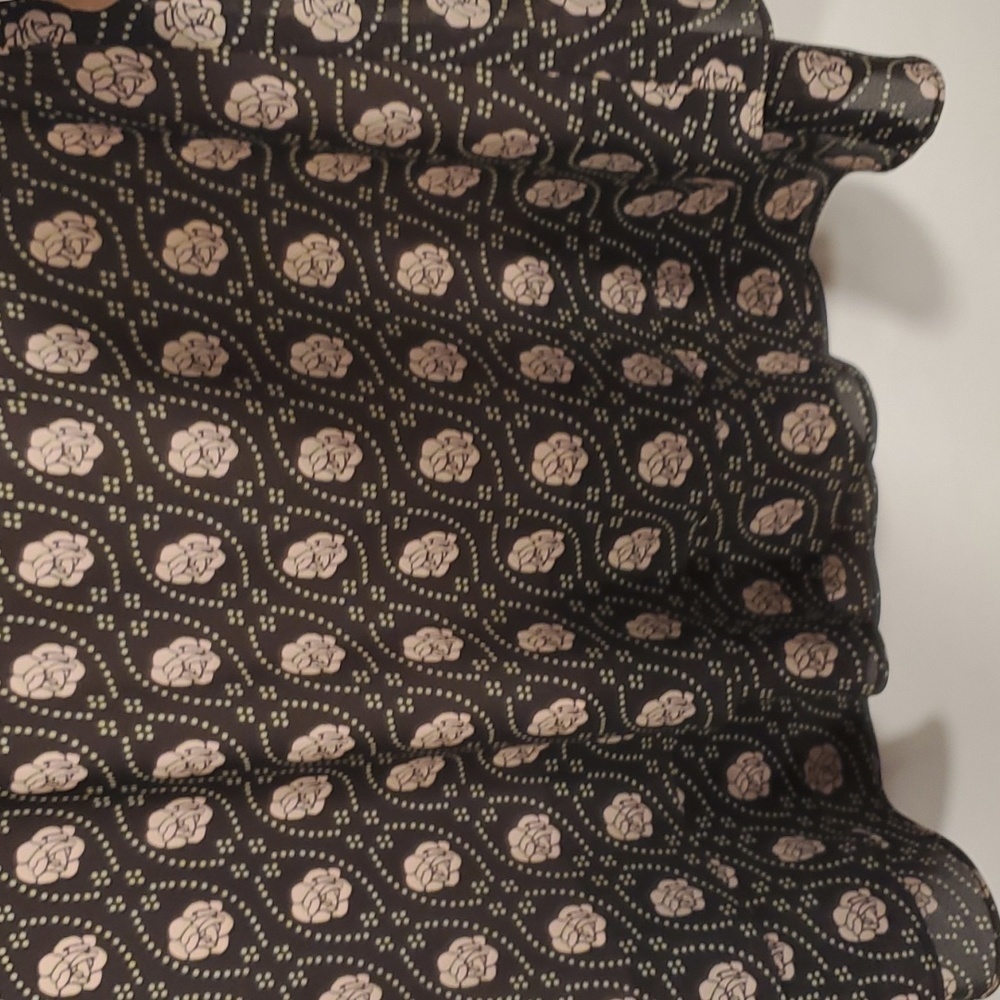 Ann taylor Floral brown skirt with Ruffles Size 12P - Picture 3 of 11